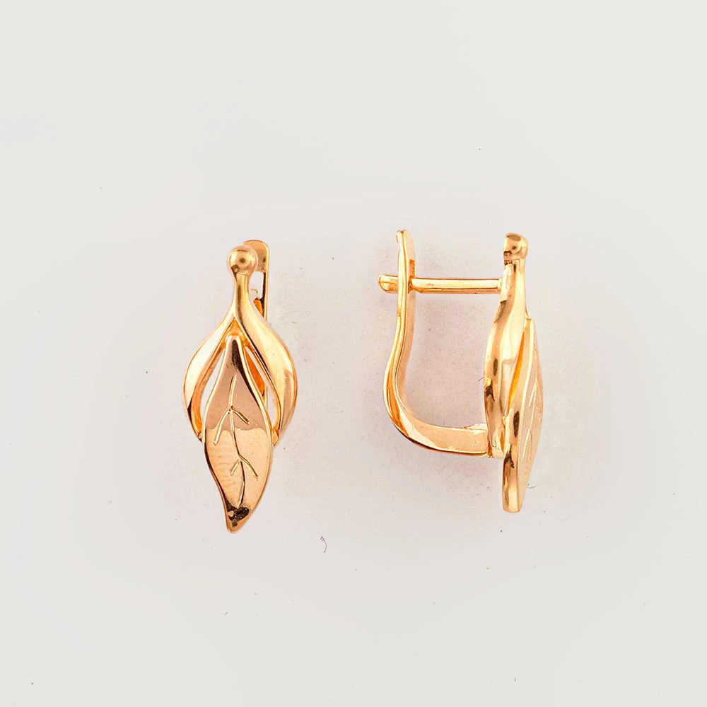 Серьги из красного золота 585 пробы