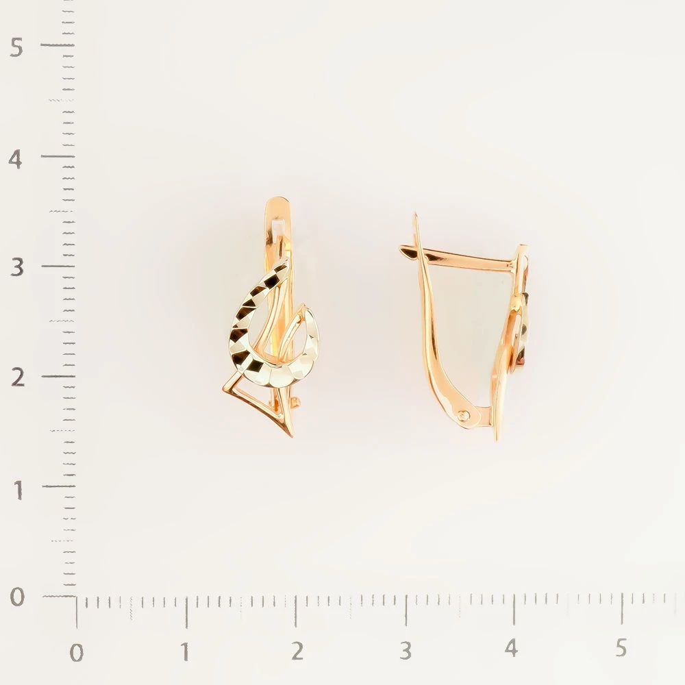 Серьги из красного золота 585 пробы