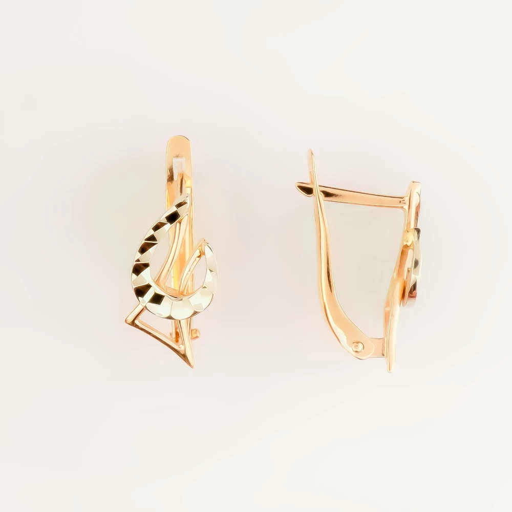 Серьги из красного золота 585 пробы