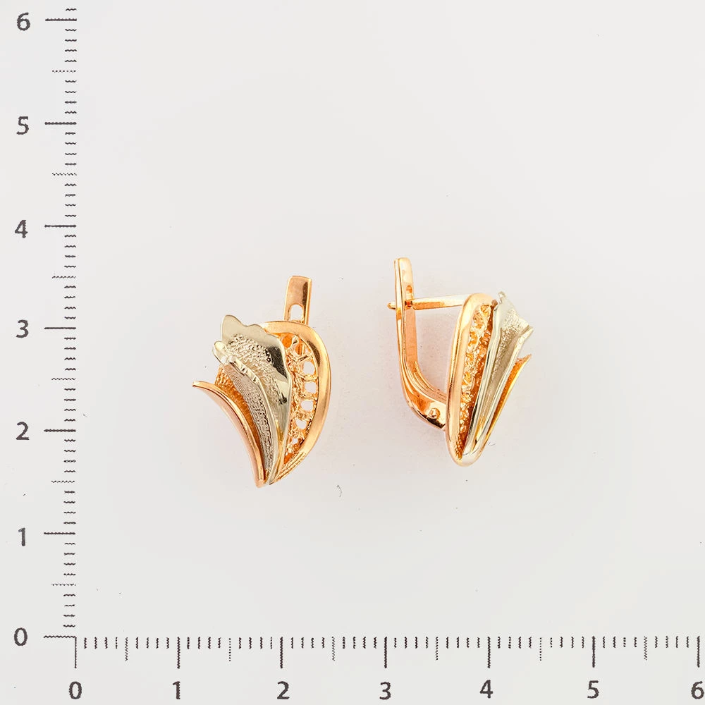 Серьги из красного золота 585 пробы