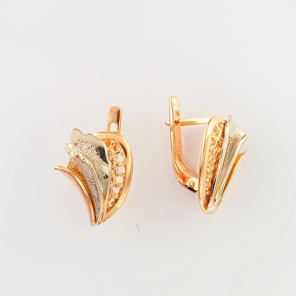 Серьги из красного золота 585 пробы