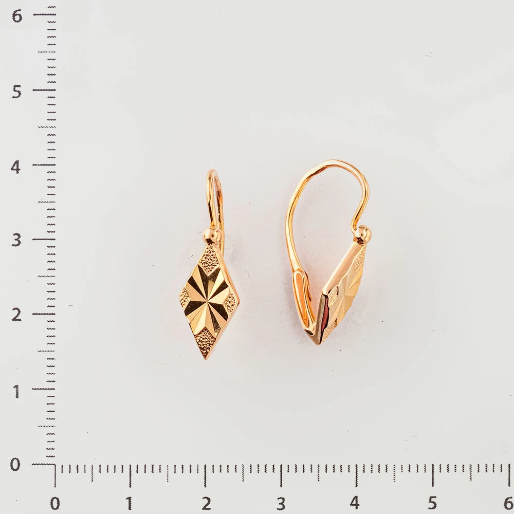 Серьги из красного золота 583 пробы