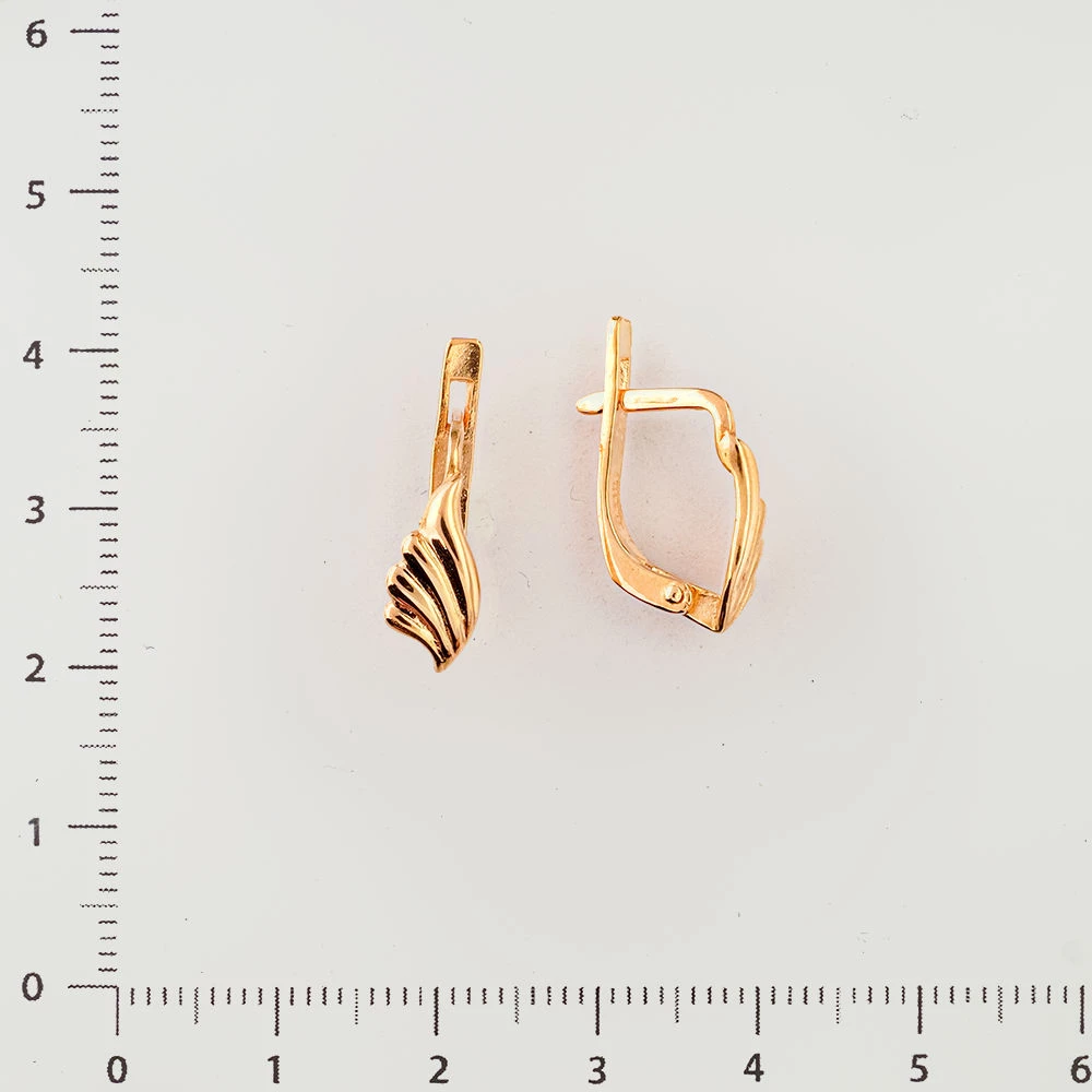 Серьги из красного золота 585 пробы
