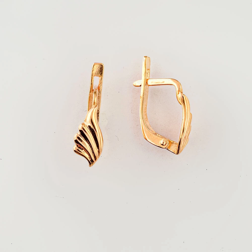 Серьги из красного золота 585 пробы