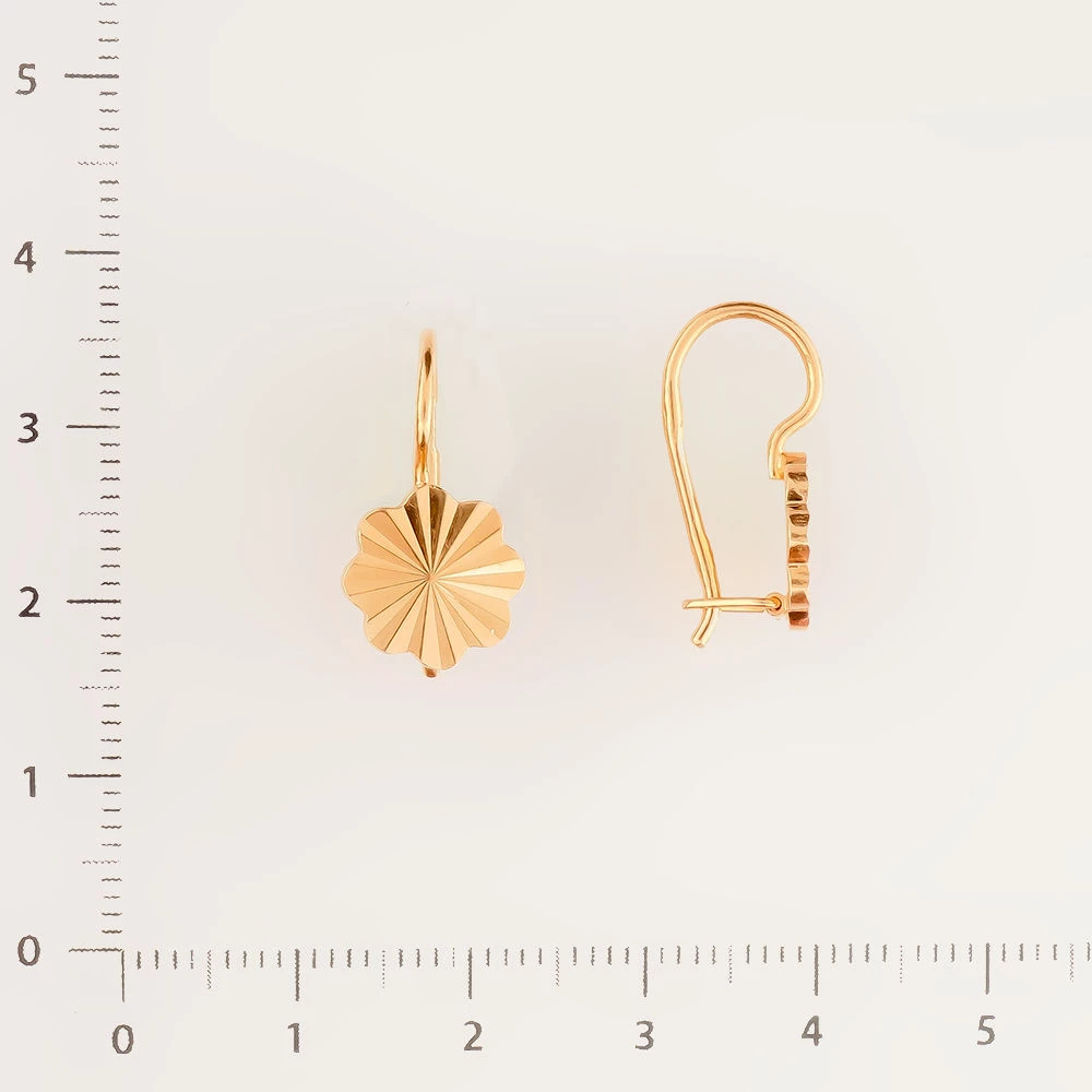 Серьги из красного золота 585 пробы