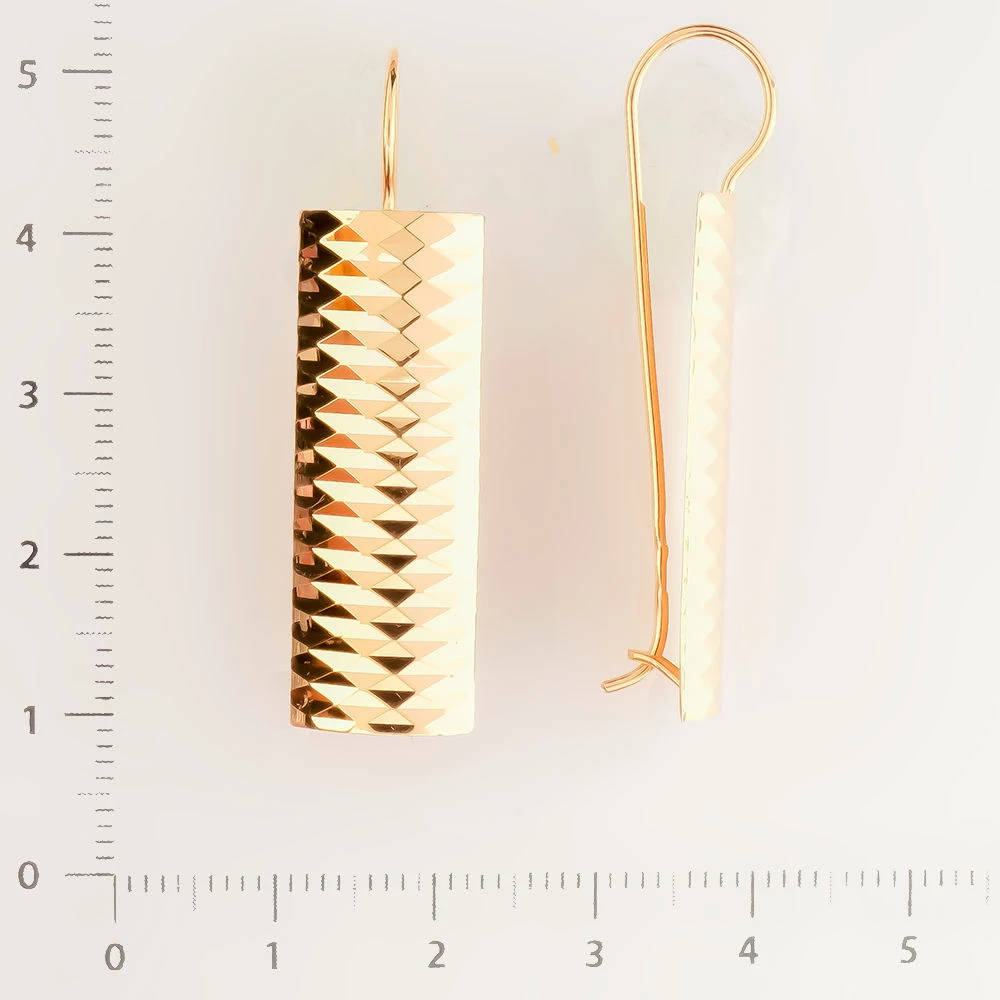 Серьги из красного золота 585 пробы