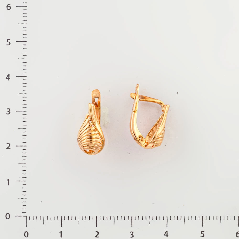 Серьги из красного золота 585 пробы