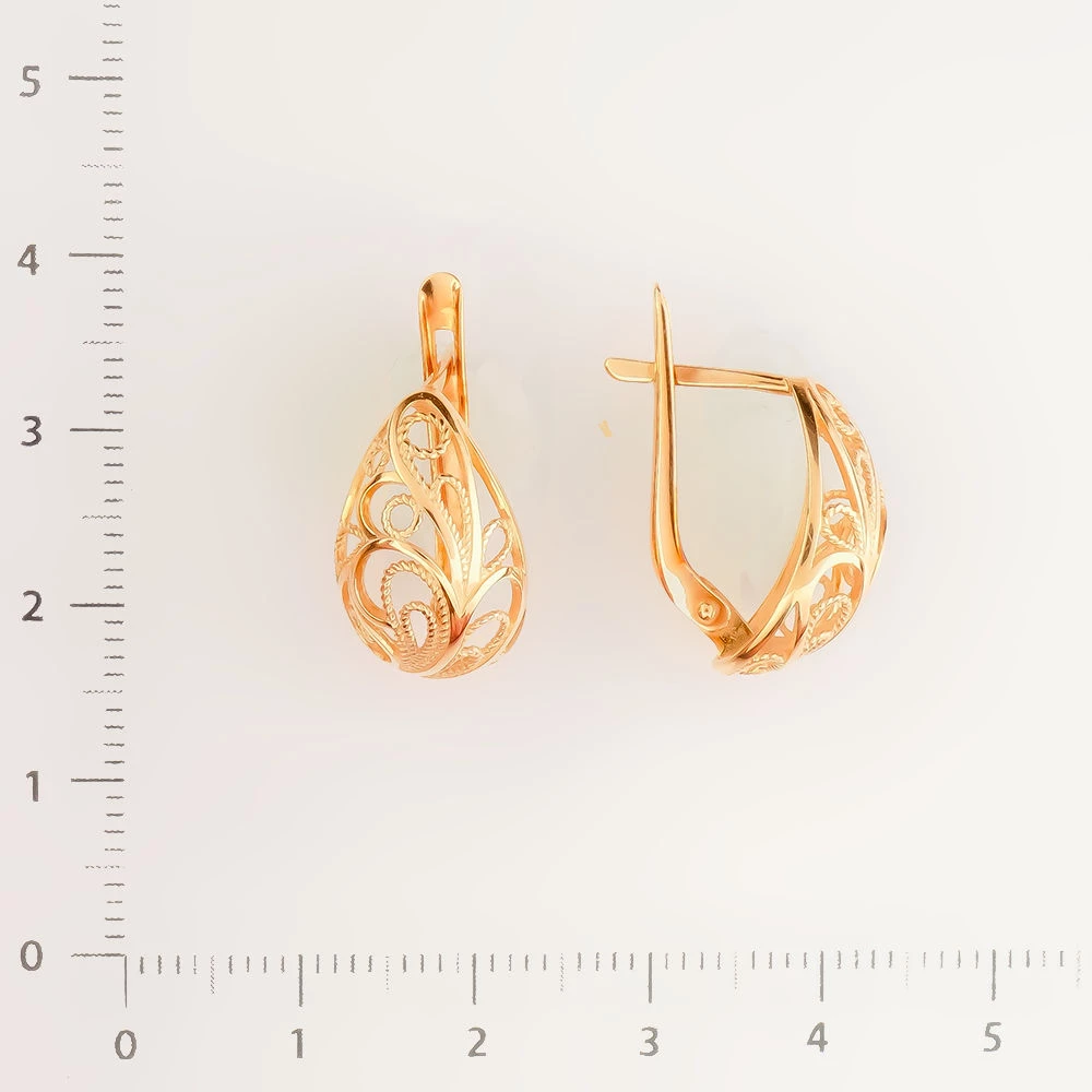 Серьги из красного золота 585 пробы