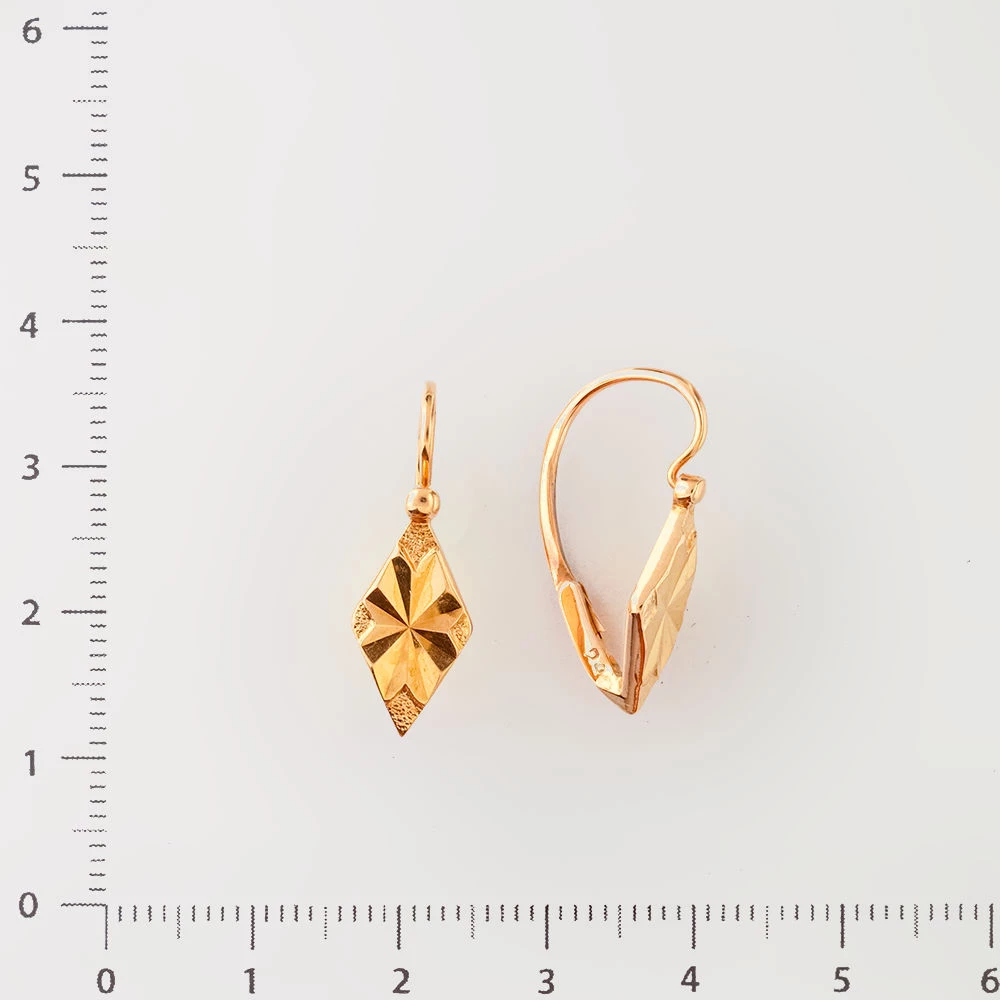 Серьги из красного золота 583 пробы