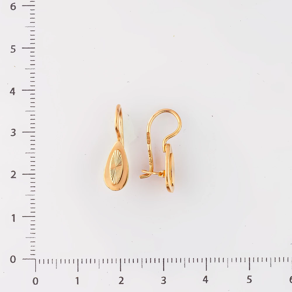 Серьги из красного золота 583 пробы