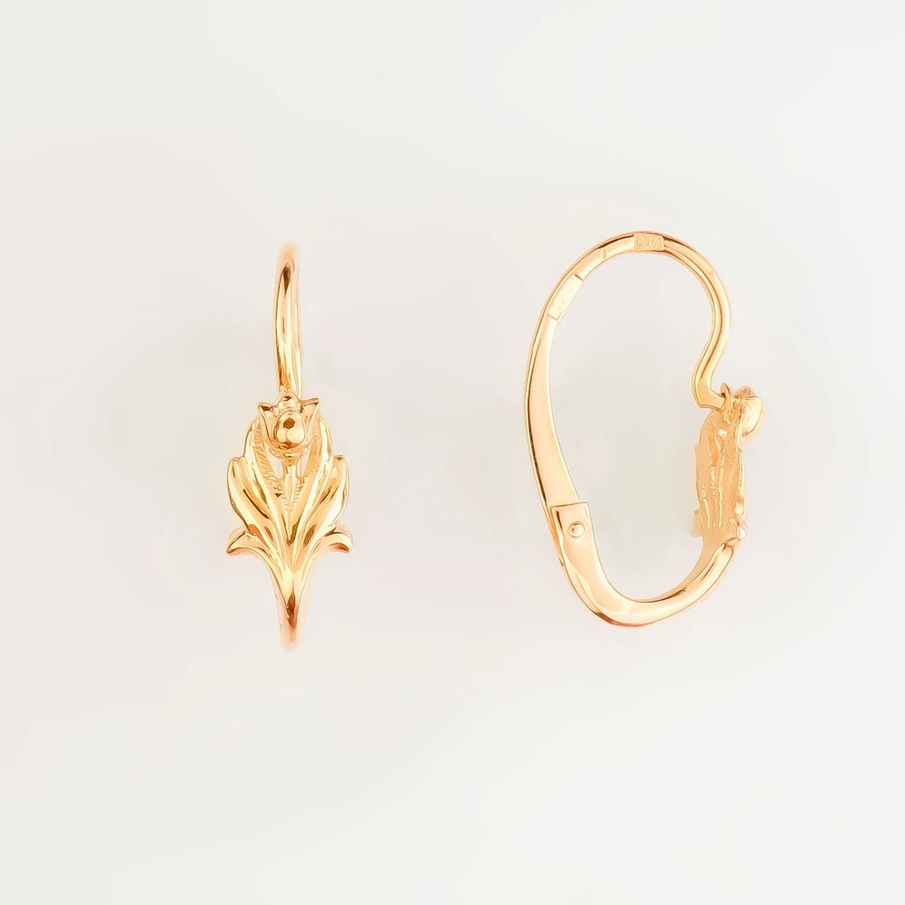 Серьги из красного золота 585 пробы