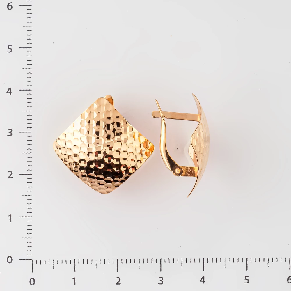 Серьги из красного золота 585 пробы