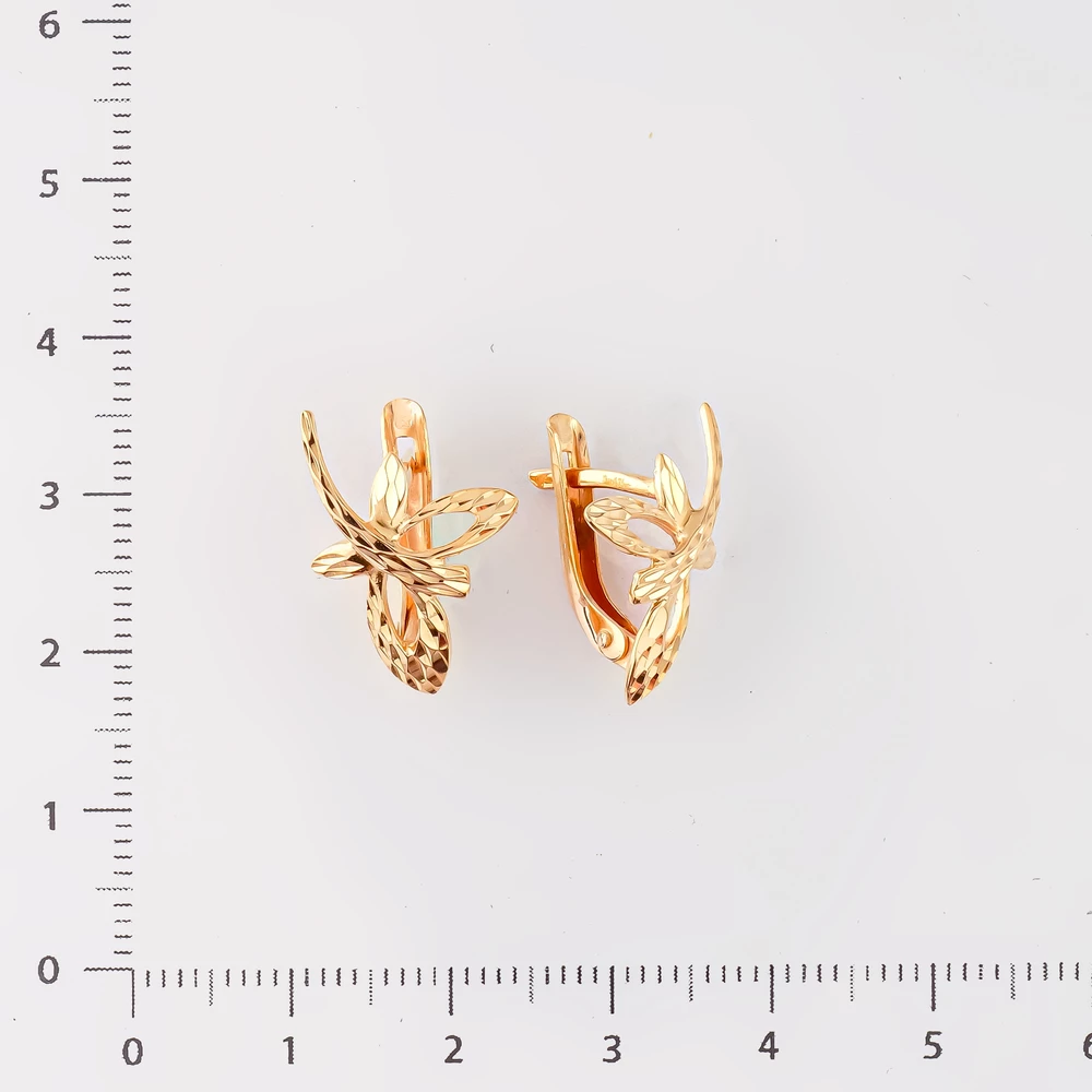 Серьги из красного золота 585 пробы