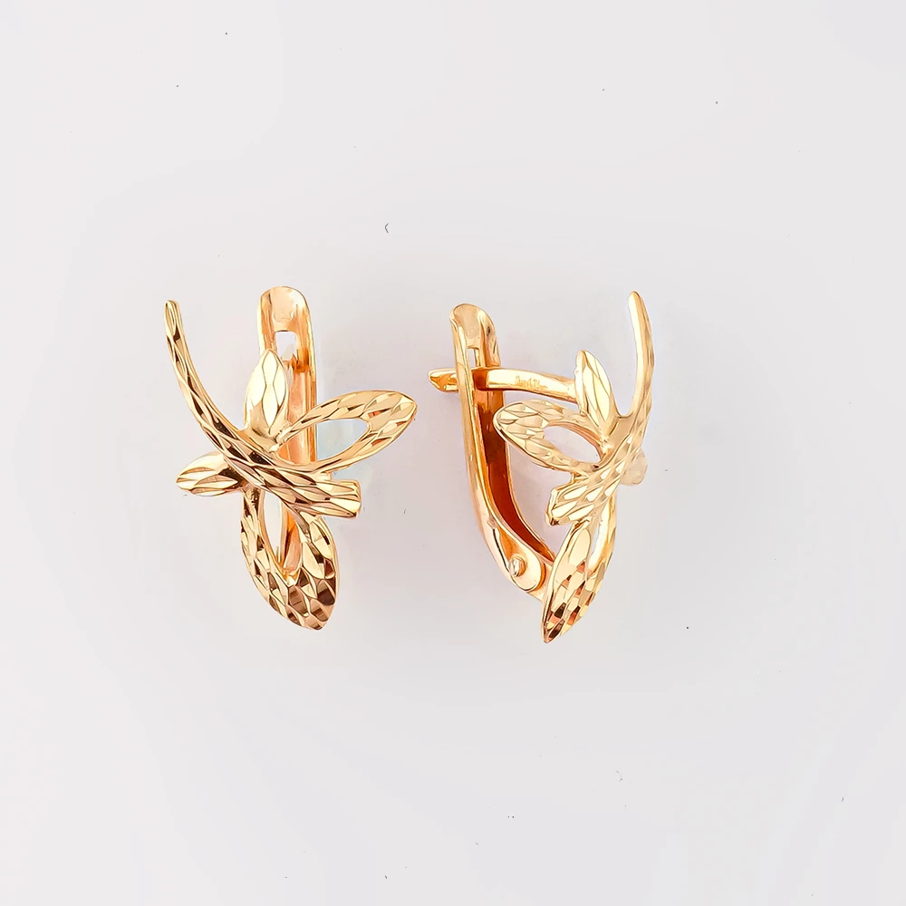 Серьги из красного золота 585 пробы