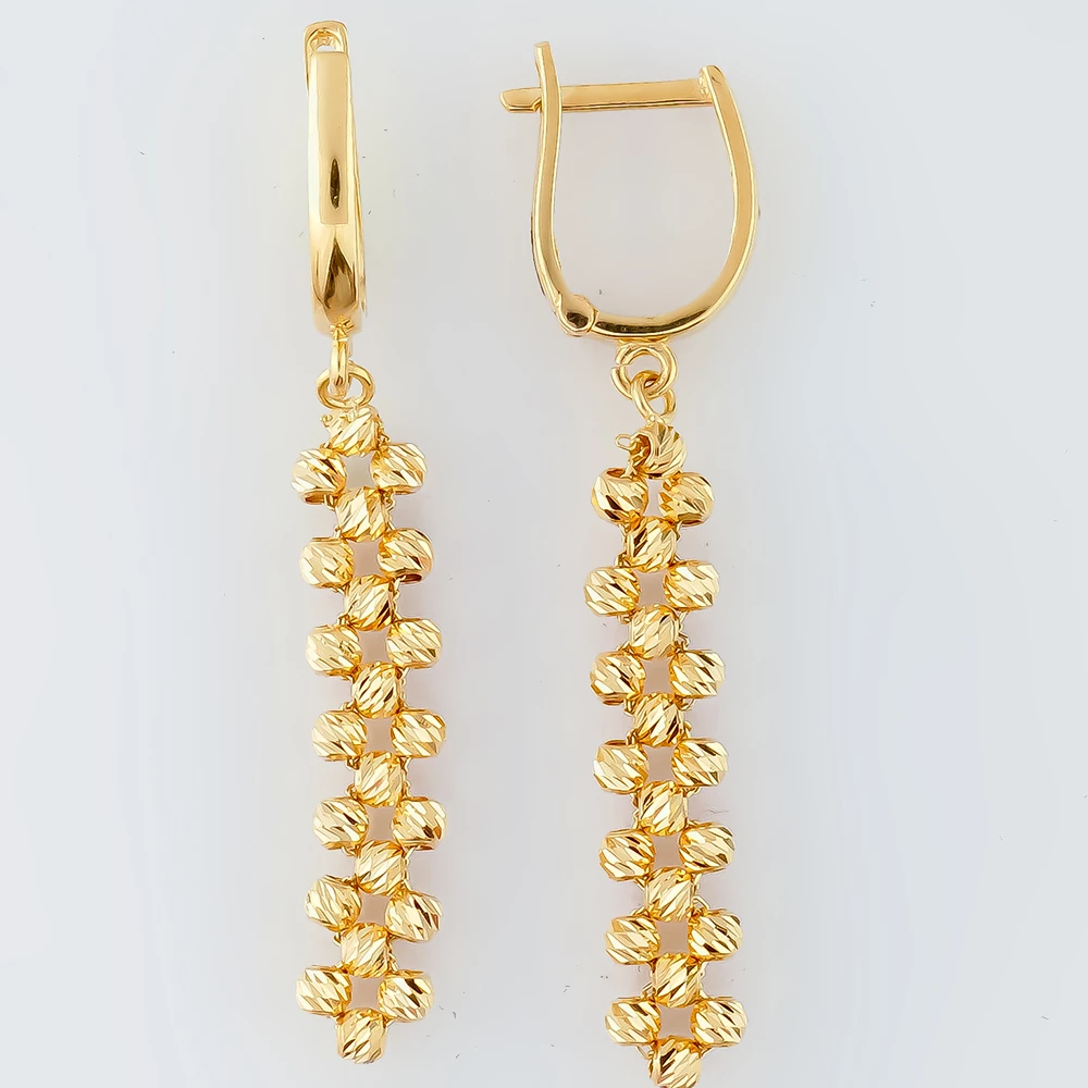 Серьги из желтого золота 585 пробы