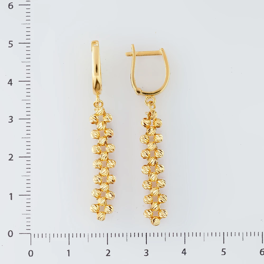 Серьги из желтого золота 585 пробы