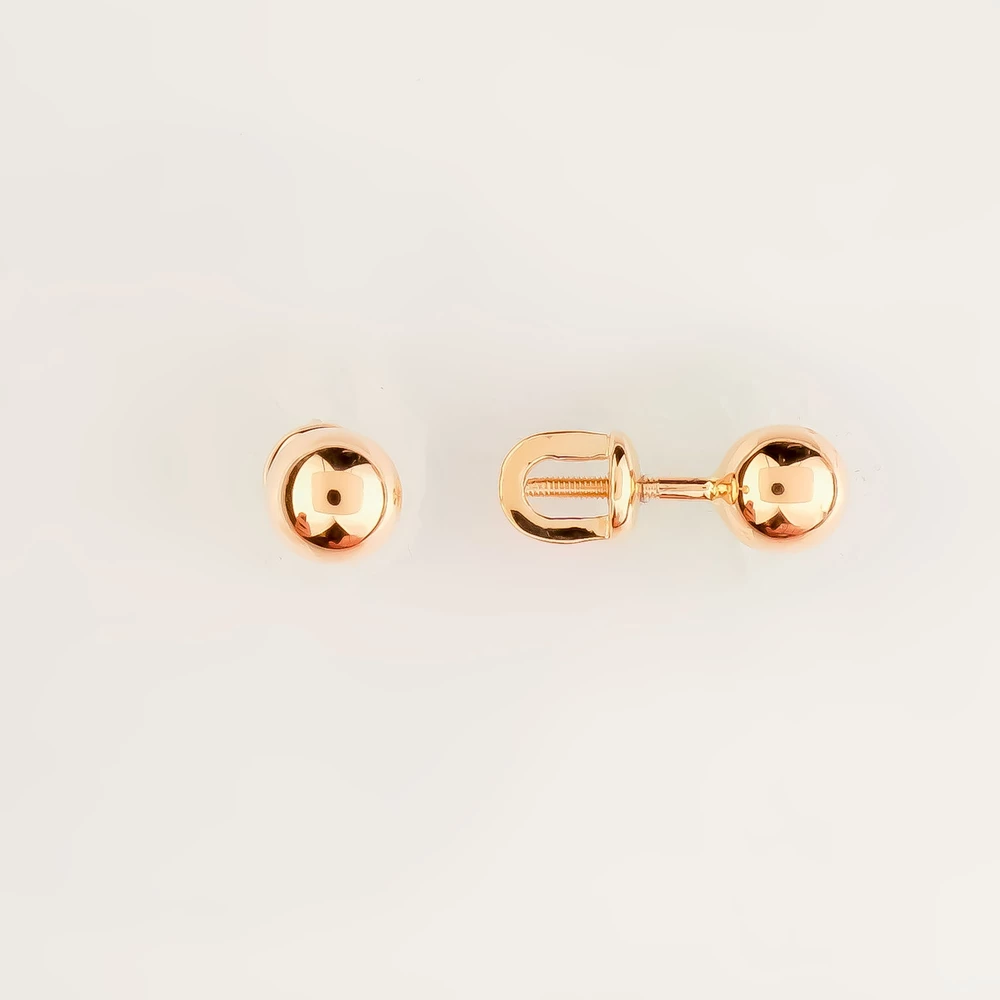 Серьги из красного золота 585 пробы