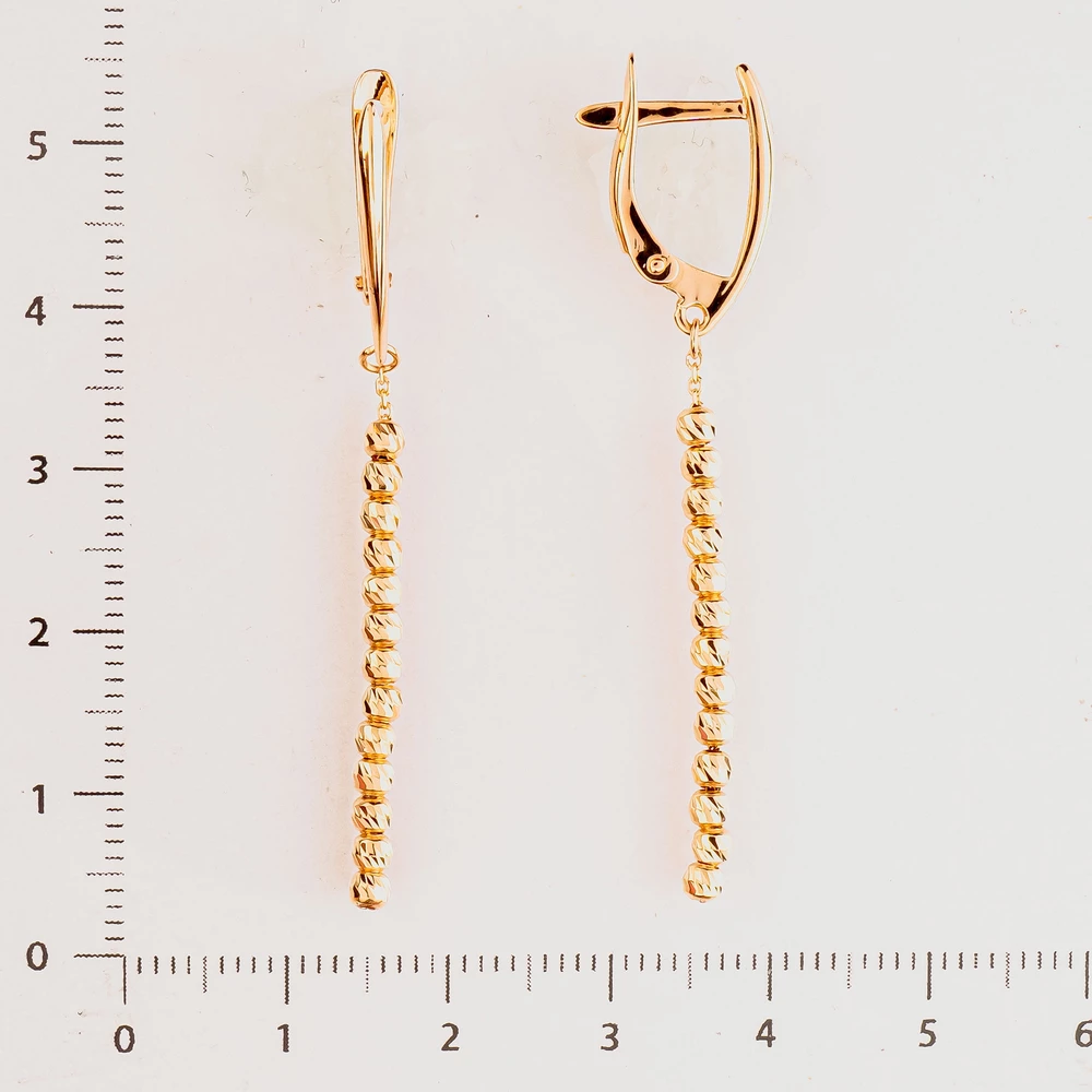 Серьги из красного золота 585 пробы