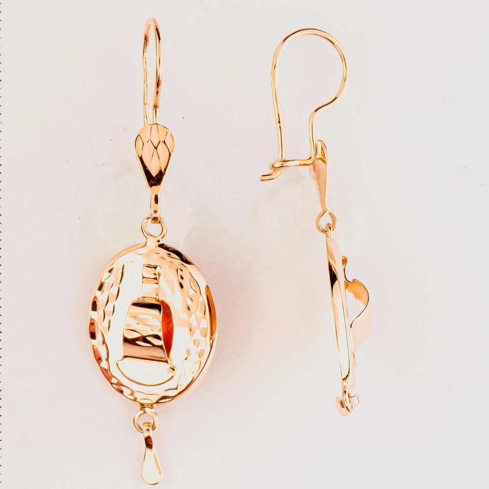 Серьги из красного золота 585 пробы