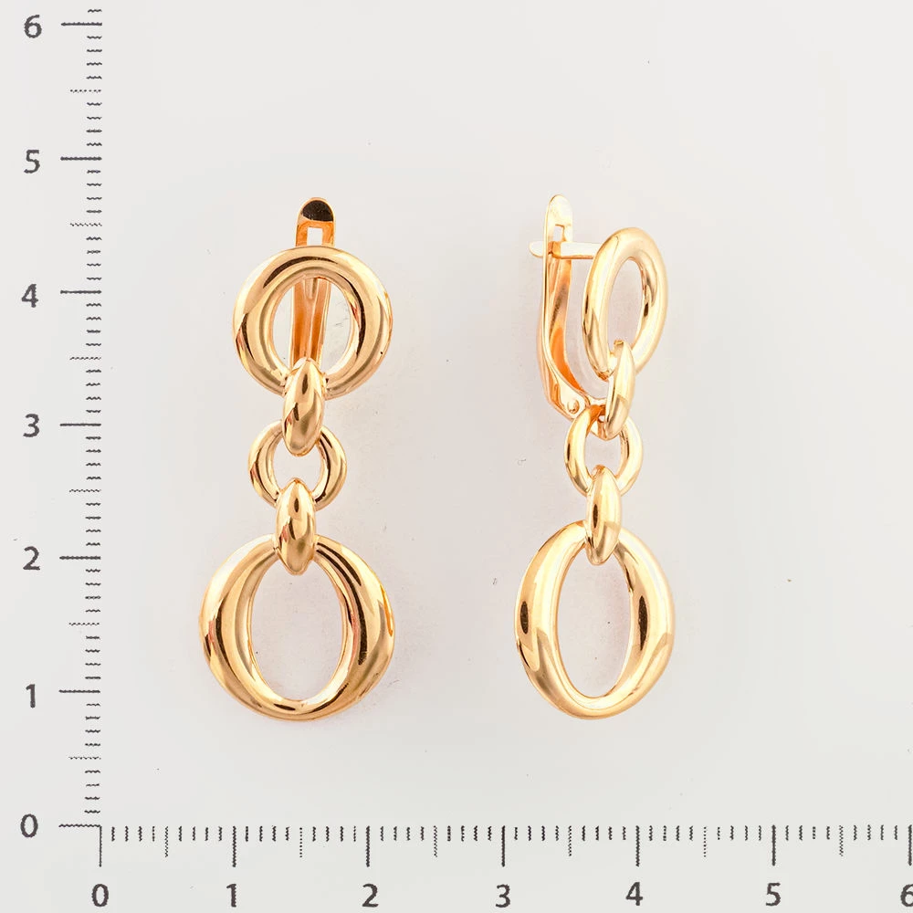 Серьги из красного золота 585 пробы