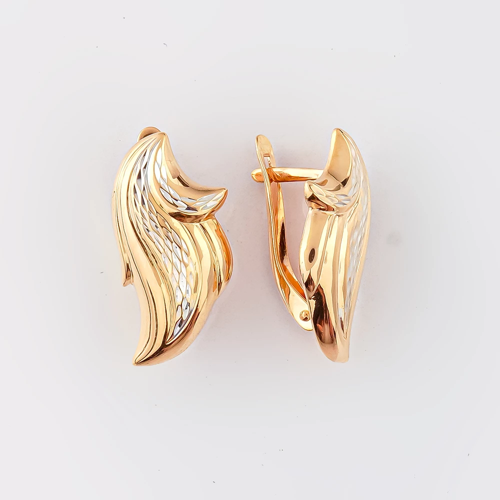 Серьги из красного золота 585 пробы