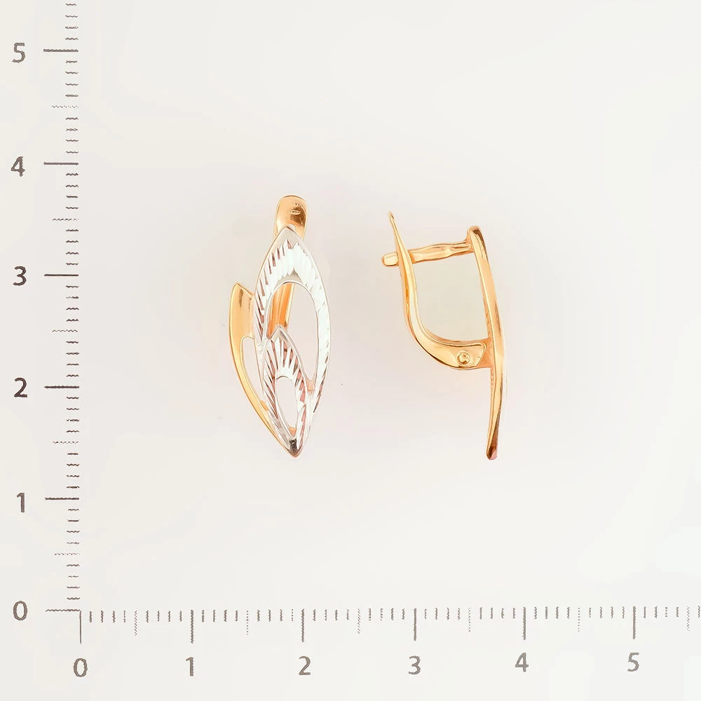 Серьги из красного золота 585 пробы