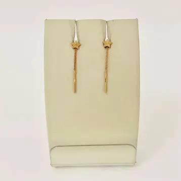 Серьги-продевки из красного золота 585 пробы