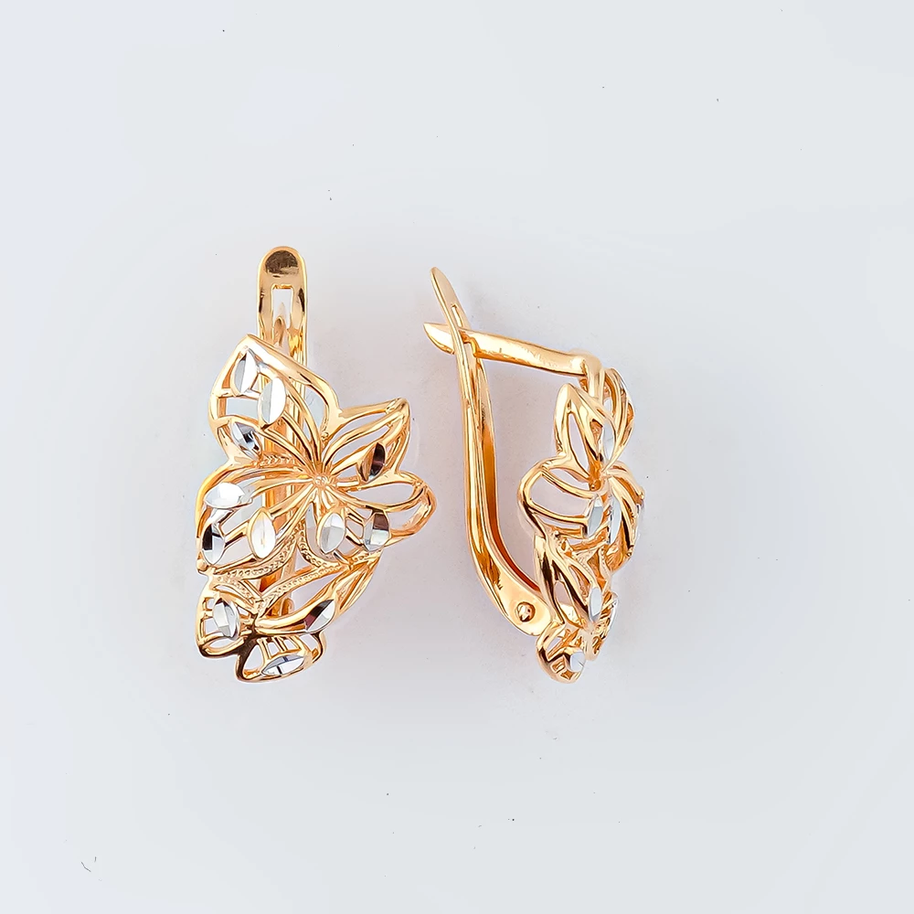 Серьги из красного золота 585 пробы