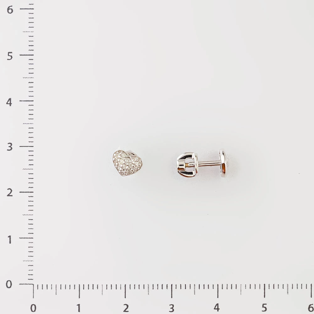 Серьги с бриллиантом из красного золота 585 пробы