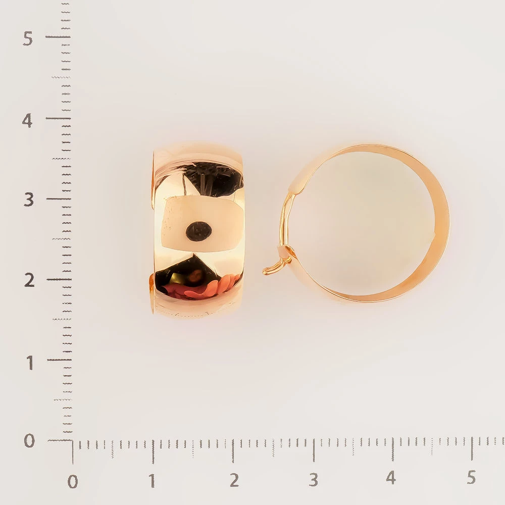 Серьги конго из красного золота 583 пробы