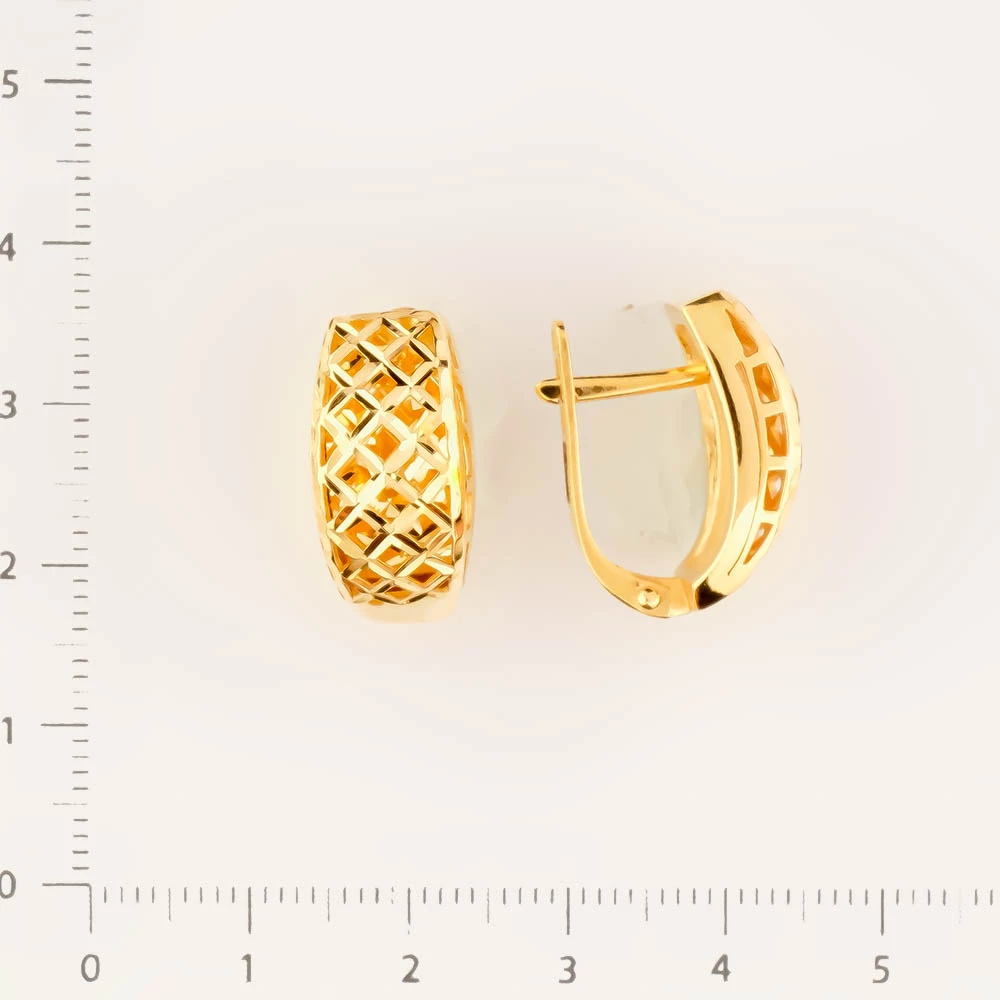 Серьги из желтого золота 585 пробы