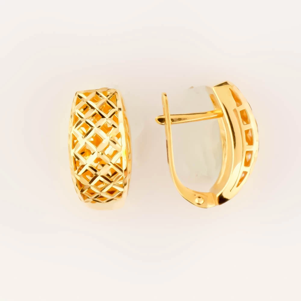 Серьги из желтого золота 585 пробы