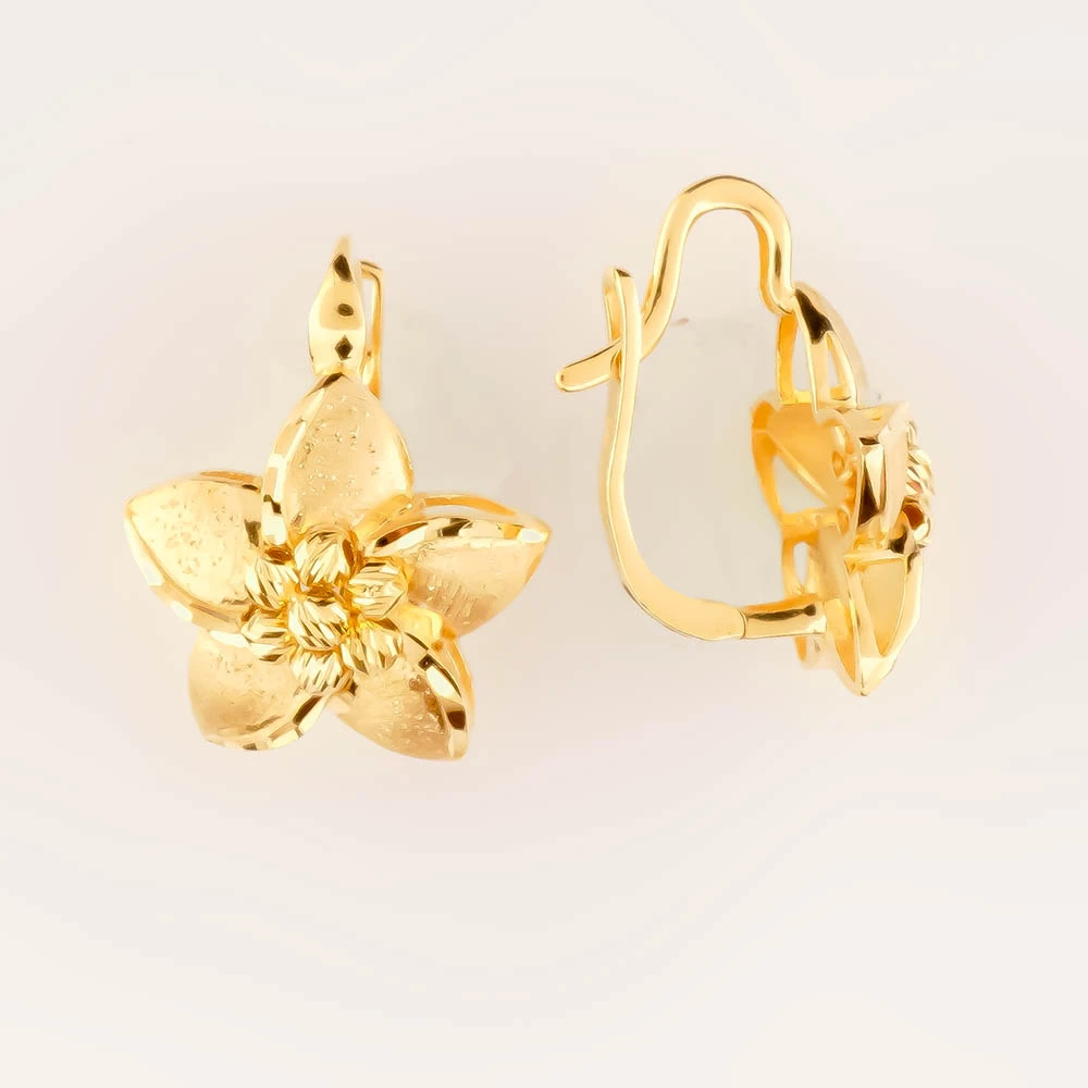 Серьги из желтого золота 585 пробы