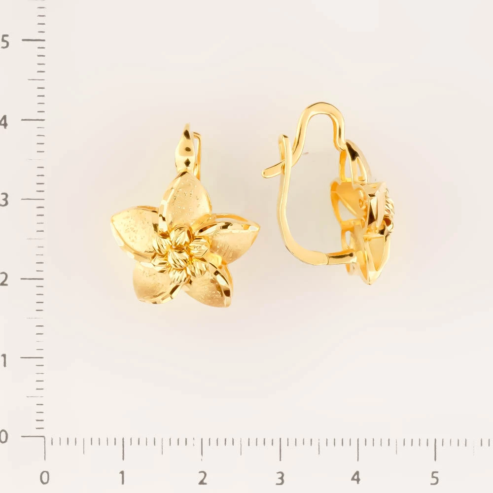 Серьги из желтого золота 585 пробы