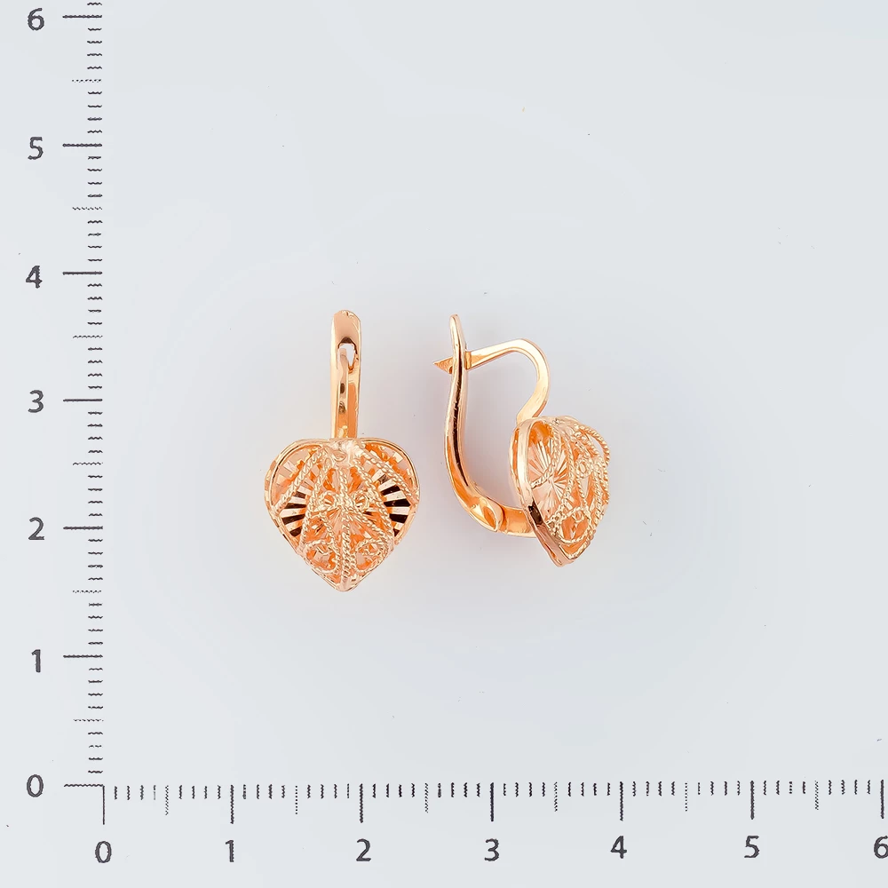 Серьги из красного золота 585 пробы