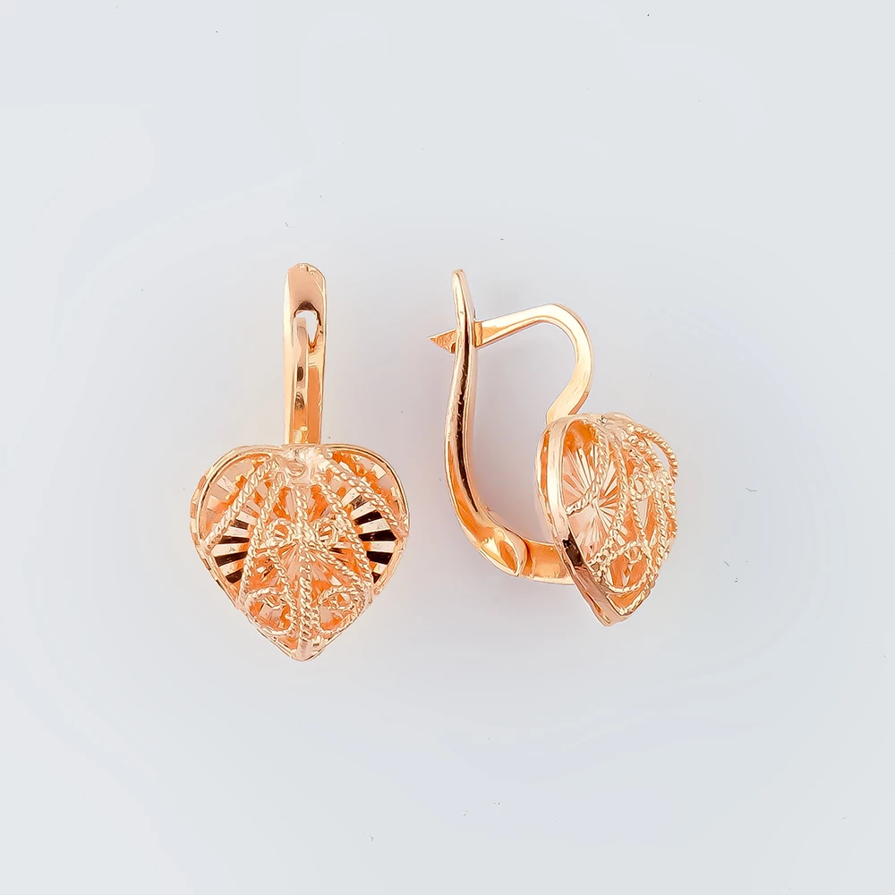Серьги из красного золота 585 пробы