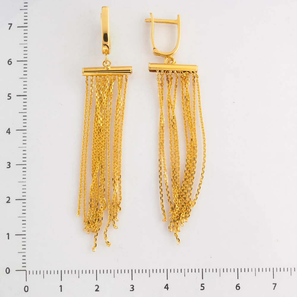 Серьги из желтого золота 585 пробы