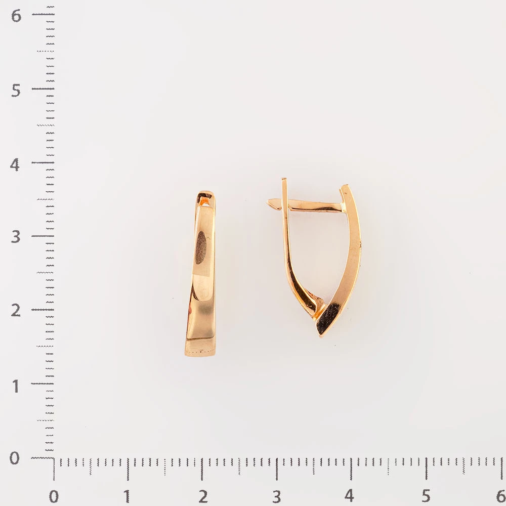 Серьги из красного золота 585 пробы