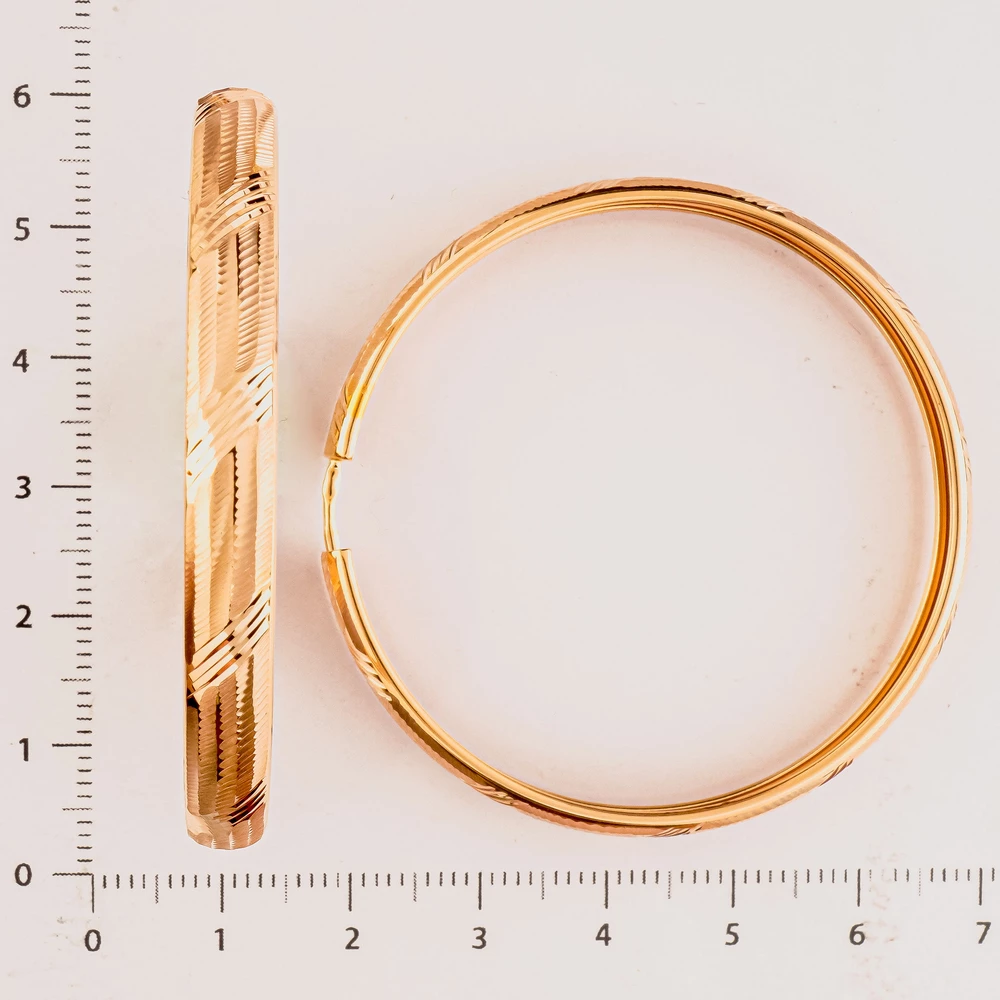 Серьги конго из красного золота 585 пробы