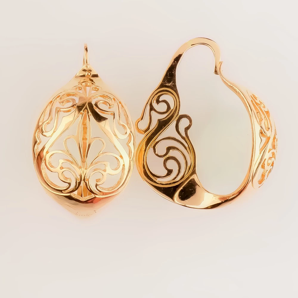 Серьги из красного золота 585 пробы