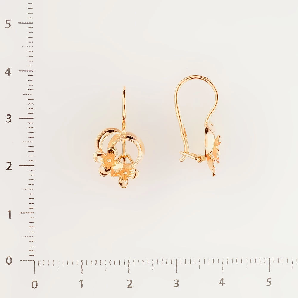 Серьги из красного золота 585 пробы