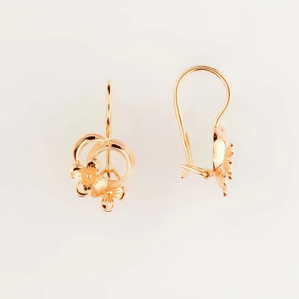 Серьги из красного золота 585 пробы