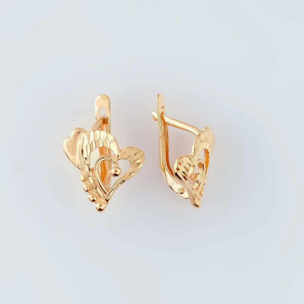 Серьги из красного золота 585 пробы