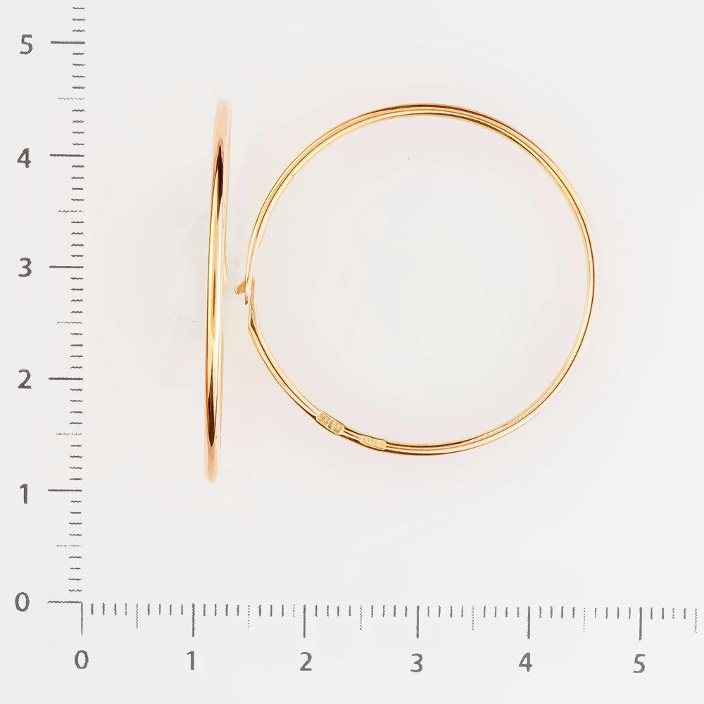 Серьги конго из красного золота 583 пробы