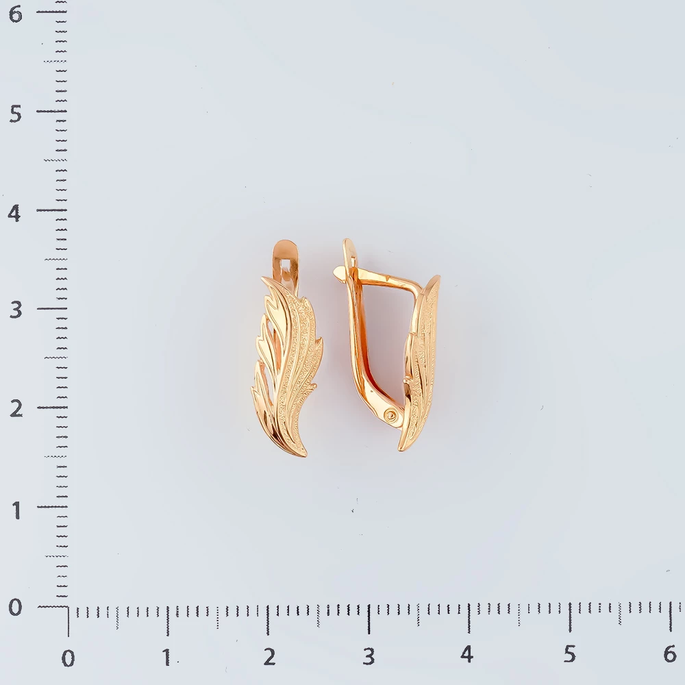Серьги из красного золота 585 пробы