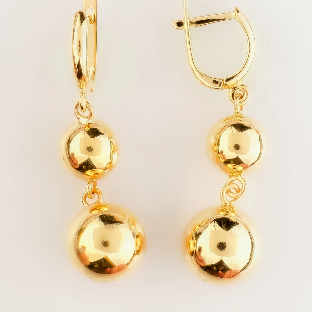 Серьги из желтого золота 585 пробы