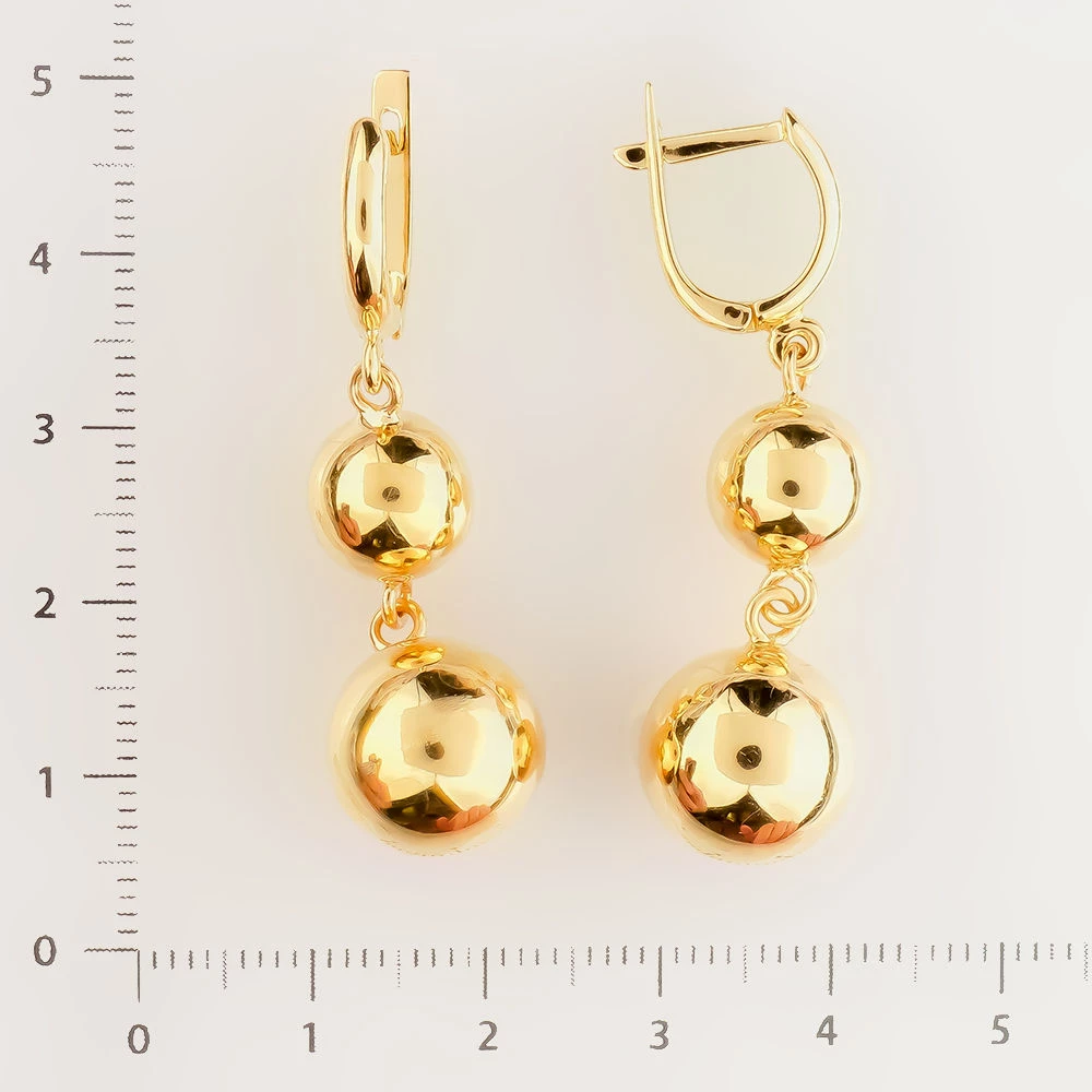 Серьги из желтого золота 585 пробы