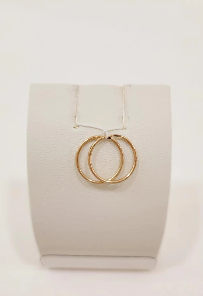 Серьги конго из красного золота 585 пробы