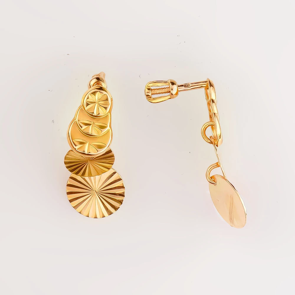 Серьги из красного золота 585 пробы