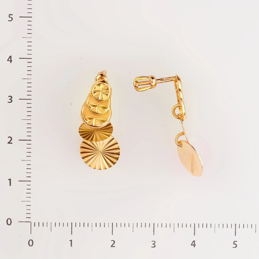 Серьги из красного золота 585 пробы